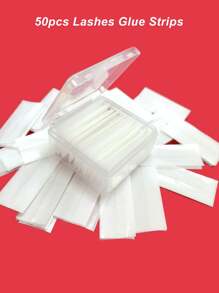 50片自粘假睫毛，无需胶水，防水，可重复使用，持久粘性，睫毛嫁接工具，自粘睫毛条，睫毛胶替代品，化妆工具，假睫毛条 - 無色 - 查看 9