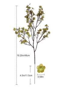 1 件满天星人造花，家居室内外装饰，星空 DIY 花束塑料假花，适用于婚礼、派对和其他装饰 - 橄欖綠 - 查看 3