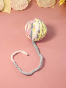 Juguete para mascotas para gatos, colorida bola de hilo tejida a mano con cascabel, solo para uso de mascotas
