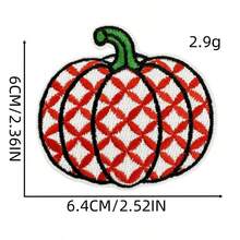 Miếng vá thêu tự làm, Giáng sinh, họa tiết bí ngô, miếng dán trang trí cho quần áo, miếng vá thêu có thể giặt bằng bàn là không cần khâu - Nhiều màu - Xem 6