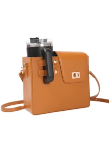 Hot Style Portable Beverage Bottle And Cup Bag, Fashionable Niche Design Commuter Bag, Shoulder Crossbody Bag