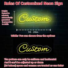 Custom LED Neon Sign - Personalized Wall Decor With Dimmer Switch, USB Powered - Perfect For Bedroom, Parties, Weddings, Birthdays & Holidays, Thanksgiving, Christmas Gifts