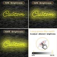 Custom LED Neon Sign - Personalized Wall Decor With Dimmer Switch, USB Powered - Perfect For Bedroom, Parties, Weddings, Birthdays & Holidays, Thanksgiving, Christmas Gifts