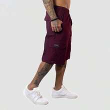 Tactel Cargo Wine Bermuda Shorts - Comfort And Practicality, Style And Functionality. - Burgundy - View 2