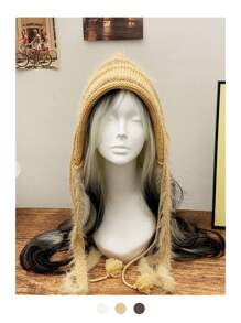 1pc Solid Color Fleece Knit Hat, Suitable For Outdoor Wear In Autumn/Winter - Multicolor - View 4