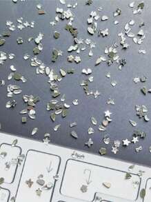 QPRETTY DU 100Pcs/500Pcs/600Pcs/1000Pcs 2-3Mm Mixed Shape Nail Resin Mini Flat Bottom Shape Drill 3D Nail Art Accessories Mixed Color Design Nail Decoration Nail Supplies Nails Nail Charms Nail Gems