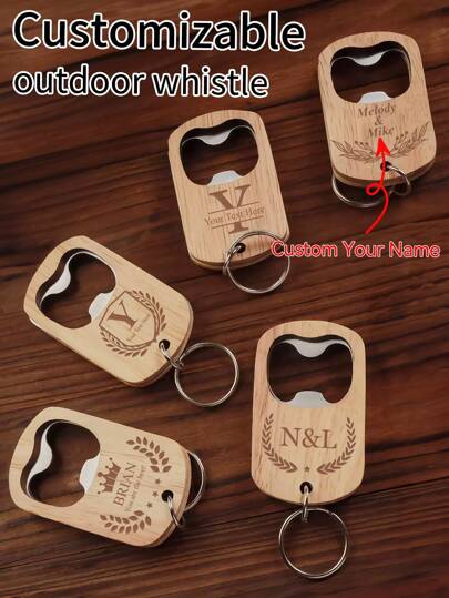 Customizable Personalized Engraved Wooden Handle Bottle Opener, Engrave Custom Name Wooden Bottle Opener, Personalized Gift, Suitable For Christmas, Halloween, Thanksgiving, Mother's Day, Gift For Him/Her, Father's Day, Birthday, Party, Groomsmen Gifts, Keychain Bottle Opener, Various Designs To Choose From, Colorful,Cute,Adorable,Funny,Kawaii,Y2K,Stylish,Unisex,Casual,Custom,Personalized,Unique,Customized,Ideal Gifts For Him,Ideal Gifts For Her,Her,Boyfriend,Girlfriend,Family,Friends,Customized Keychains & Accessories,Easy Comfort,Apparel Accessories,Chic Autumn,Freshman, Sophomore, Underclassmen
