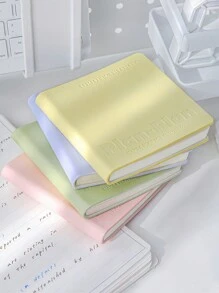 1 cuốn sổ tay hình khối, kích thước nhỏ gọn, bìa PU mềm màu sáng, trang kẻ ô và trang trắng, 80 tờ, sổ ghi chép, đồ dùng văn phòng phẩm và học tập, vật dụng cần thiết cho năm học mới. - Một cỡ - Xem 3