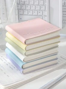 1 cuốn sổ tay hình khối, kích thước nhỏ gọn, bìa PU mềm màu sáng, trang kẻ ô và trang trắng, 80 tờ, sổ ghi chép, đồ dùng văn phòng phẩm và học tập, vật dụng cần thiết cho năm học mới. - Một cỡ - Xem 1