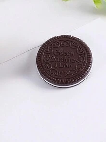 可爱饼干镜梳，1 2.55英寸巧克力夹心饼干化妆镜，可爱公主，便携式折叠圆形镜梳妆台，适合户外旅行，便携式补妆、化妆、节日礼物。 - 彩色 - 查看 6