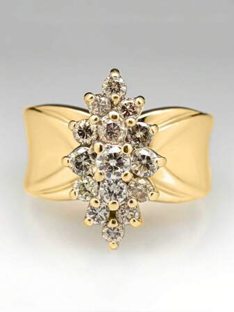 1 pieza Anillo de banda ancha de cobre con circonita cúbica de lujo microincrustad, adecuado para que las mujeres lo usen a diario, en bodas, compromisos y fiestas como regalo