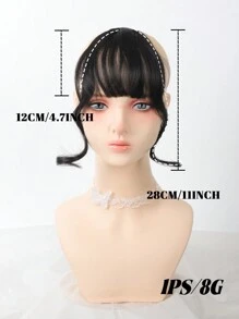 Girls' Natural Forehead Wig Bangs Air Bangs Wig Female Comic Bangs Invisible Wig Hair Clips Claw Clips Hair Slide Hair Barrettes - Multicolor - View 4