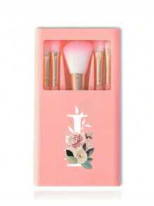 Bộ cọ trang điểm cầm tay có gương, in hình hoa chữ cái A-Z, bộ cọ trang điểm lông mềm, cọ trang điểm du lịch có hộp gương, bút trang điểm mini đa chức năng, cọ đánh nền, cọ đánh phấn mắt, dụng cụ làm đẹp cho người mới bắt đầu, hộp đựng cọ trang điểm, giá đựng cọ trang điểm bao gồm cọ trang điểm, quà tặng tiện lợi cho bé gái, bộ dụng cụ trang điểm lý tưởng, đồ dùng du lịch cầm tay cần thiết. - Hồng - Xem 17