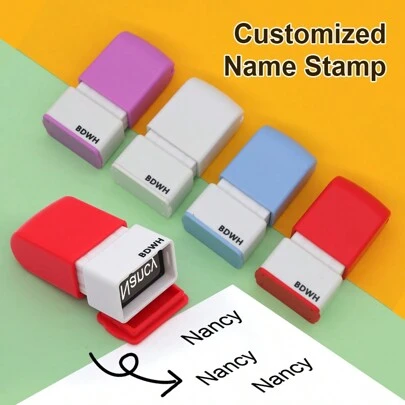 Personalized Signature Stamps: Custom Engraved Handwritten Name Stamps With Built-In Ink