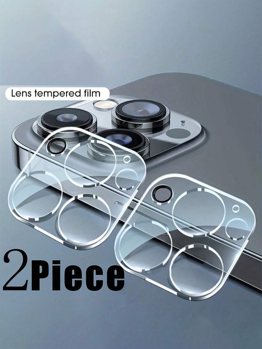 2PCS Full Cover Camera Lens Protector Glass Compatible With Iphone 11 12 13 14 15 16 Pro Max 13 Mini Compatible With Iphone 14 Plus Tempered Glass