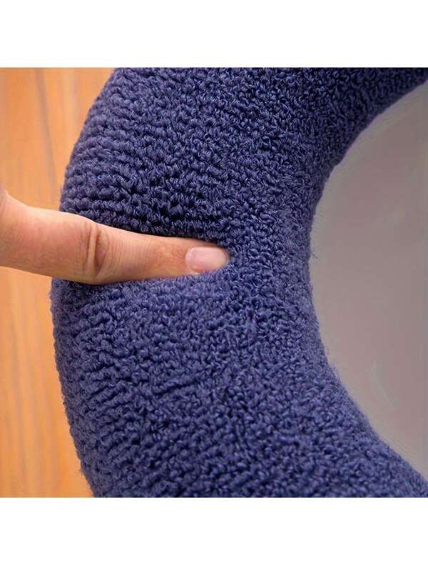 1 Pieza Funda de asiento de inodoro encantadora de color liso/dibujos animados, con asas, disponible en múltiples colores, tacto suave para una experiencia cálida y cómoda. No apta para inodoros inteligentes. Decoración de baño de verano