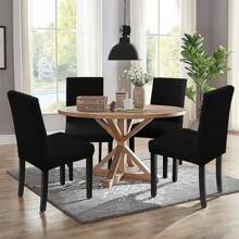 1 szt./4 szt./6 szt. 6 szt. pokrowców na krzesła do jadalni, bardzo elastyczny zdejmowany zmywalny pokrowiec na krzesło na przyjęcie domowe, hotel, wesele, jednolity kolor szczotkowany i bardzo elastyczny pokrowiec na krzesło, zestaw 6 pokrowców na krzesła do jadalni, elastyczny jednolity kolor pokrowców na krzesła Parsons Spandex zdejmowany zmywalny pokrowiec na krzesło kuchenne