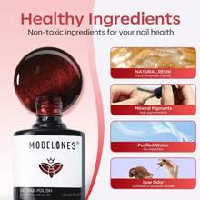 Modelones Red Gel Nail Polish,15 ML Cat Eye Glitter Red Gel Polish Cat Eye Magnetic Gel Burgundy Red Sparkle Bloody Nail Polish Art DIY Salon Gift For Girl Women