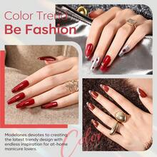 Modelones Red Gel Nail Polish,15 ML Cat Eye Glitter Red Gel Polish Cat Eye Magnetic Gel Burgundy Red Sparkle Bloody Nail Polish Art DIY Salon Gift For Girl Women