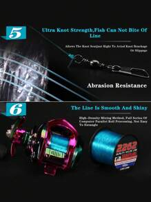 SOUGAYILANG 109码纳米涂层处理尼龙钓鱼线，超耐磨单丝鲤鱼钓鱼线，户外钓鱼配件 - 藍色 - 查看 9