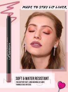 Misslyn 持久高显色唇线笔，乳霜凝胶配方，顺滑易涂，打造自然妆效，可用卷笔刀削尖，色彩饱和度高，打造自然唇妆，持久哑光唇线笔 - 29 - 查看 9