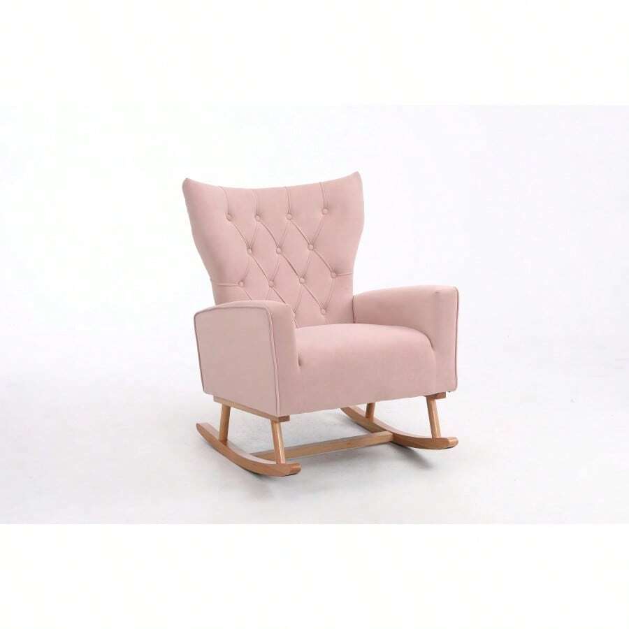 Baby Room High Back Rocking Chair Nursery Chair, Comfortable Rocker