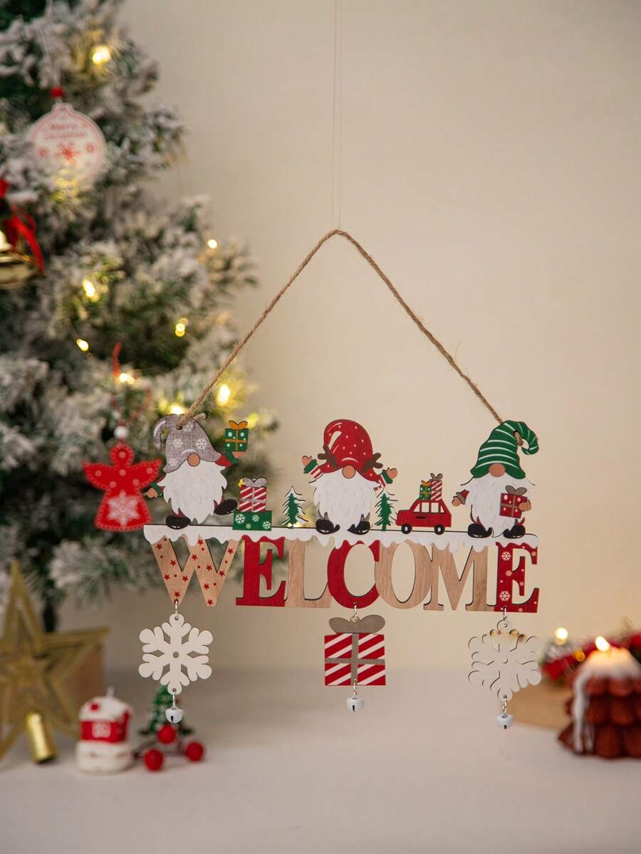 1 mặt dây chuyền chuông gỗ tự làm có thiết kế hình ông già Noel không mặt dùng để trang trí Giáng sinh Quà tặng sinh nhật trang trí nhà Trang trí Giáng sinh Trang trí phòng Trang trí Giáng sinh mùa đông Quà tặng Giáng sinh tại nhà Trang trí Giáng sinh - Nhiều màu - Xem 1