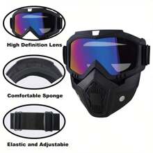 面罩护目镜哈雷越野摩托车护目镜骑行头盔滑雪复古护目镜骑行酷炫优质摩托车护目镜