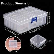 14 件/套塑料收纳盒，多功能透明容器，适用于钻石画、DIY 工艺品、珠宝、珠子、药丸，带密封盖，适合女性的礼物 - 無色 - 查看 2