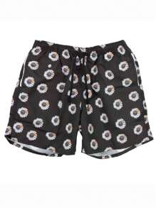 Bermuda Masculina Piscina Estampado Desenho Animado Moda Praia Verão Tactel Seca Rápido