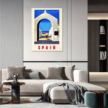 1 张复古风格旅行海报，风景，日落，复古旅行，复古乡村装饰，洞穴，咖啡馆，酒吧，帆布家居装饰，适用于家庭浴室，卧室，办公室，墙壁装饰，无框架 - 彩色 - 查看 23