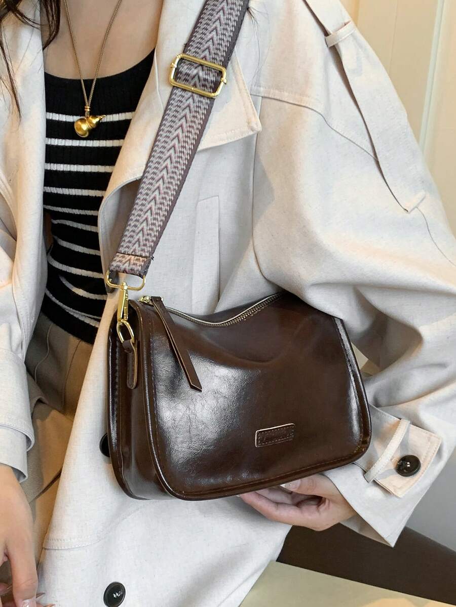 Stylish Retro CrossBody Bag Soft Leather Women's Commuter Pillow Bag