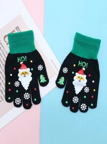 1 Cặp Găng Tay Dệt Kim Cảm Ứng Giáng Sinh, Dày Và Ấm Áp Cho Đi Xe Đạp, Mùa Thu/Đông - Nhiều màu - Xem 5
