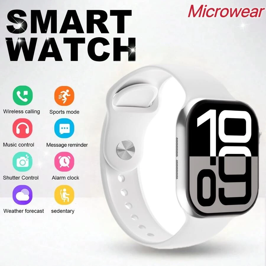 Microwear 2.08英寸LTPO智能手表，兼容安卓和iOS系统，拥有170多种运动模式、ChatGPT AI语音助手、心率监测、血氧监测和睡眠监测功能