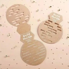 10 件套新娘送礼会戒指 Mad Libs：10 件套 - 白色牛皮纸 - 棕色 - 查看 6