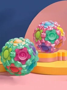 Bola de puzzle luminiscente mágica de arcoíris, rompecabezas de bola de inquietud, juguete colorido, para niños, niñas, adolescentes y adultos, juegos de puzzle que brillan en la oscuridad, bola de puzzle de cambio de color, regalo de Navidad y cumpleaños - Multicolor - Ver 4