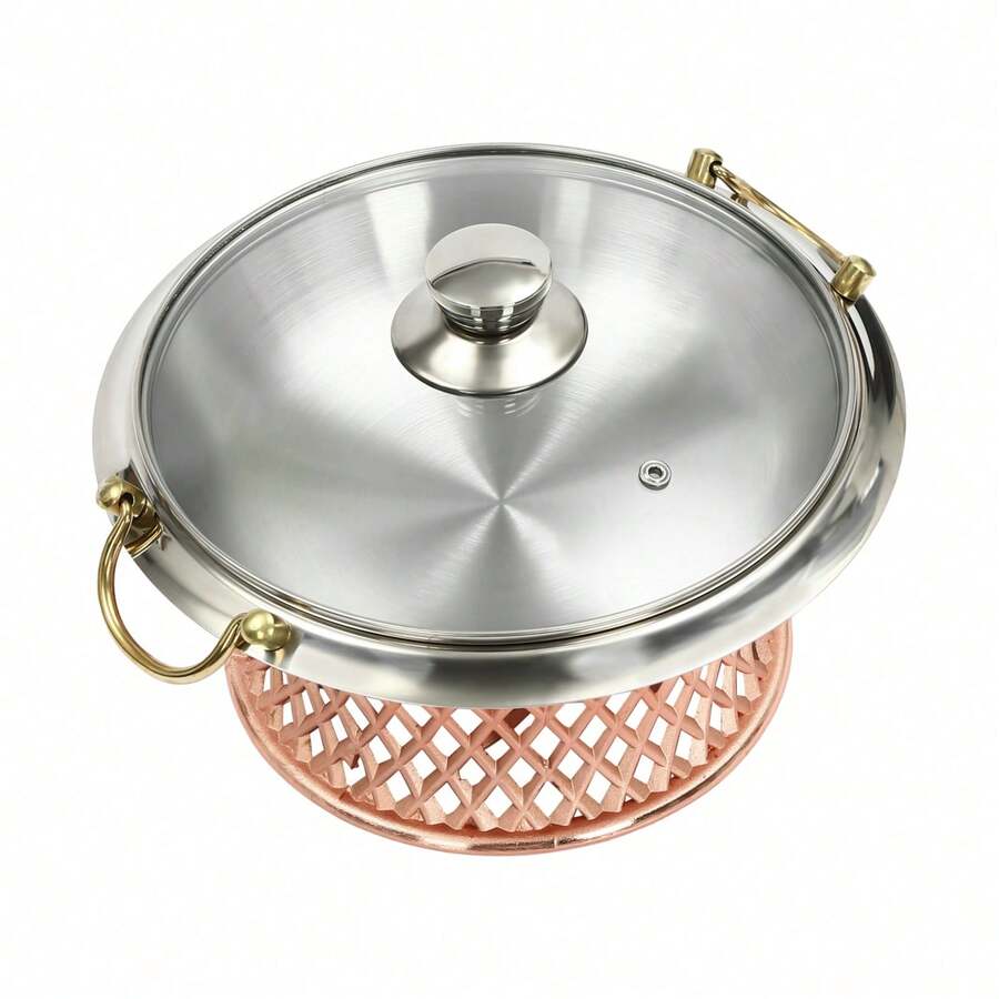 Round Chafing Dish Buffet Set Hotels Banquets Food Warming Tray