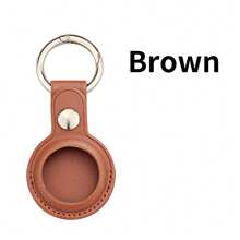 AirTag Protective Leather Case Keychain Compatible With Apple Airtags Holder, Tracker Cover With Airtag Key Ring Compatible New AirTag Dog Collar