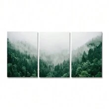 3PCS Tranh Canvas Rừng Xanh Núi Tự Nhiên Treo Tường Nghệ Thuật Cho Phòng Ngủ Văn Phòng Phòng Khách Áp Phích Và Tranh In Không Khung - Nhiều màu - Xem 5