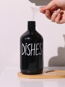 3 件装塑料皂液器台面乳液瓶浴室洗手液分配器可再填充空瓶用于洗手液和洗洁精带竹木托盘和漏斗浴室配件家居装饰 - 彩色 - 查看 6