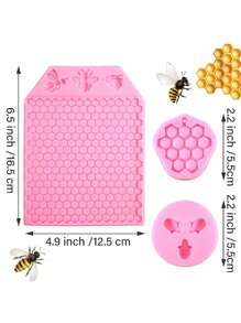 1 件大黄蜂硅胶模具蜂巢蜜蜂硅胶巧克力模具硅胶蜜蜂软糖模具蜂巢硅胶烘焙模具蜜蜂糖果硅胶模具（蜂巢蜜蜂） - TOP推薦 - 查看 8