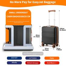 KONO 16 Inch Carry-On Suitcase With Spinner Wheels Lightweight ABS Hardshell TSA Lock Telescopic Handle Ideal For Cabin Travel Luggage Travel Suitcase Suitcases Suit Case Durable Carry On