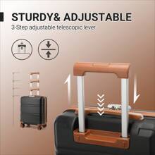 KONO 16 Inch Carry-On Suitcase With Spinner Wheels Lightweight ABS Hardshell TSA Lock Telescopic Handle Ideal For Cabin Travel Luggage Travel Suitcase Suitcases Suit Case Durable Carry On