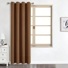 1 件或 2 件可选顶部孔眼窗帘布，优质面料三层编织遮光隔热窗帘，适用于卧室、客厅、餐厅、厨房、橱柜，咖啡棕色 - 咖啡棕 - 查看 32
