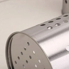 2PCS Stainless Steel Cutlery Stand Kitchen Sink Tidy Utensil Holder Rack Drainer - Silver - View 7