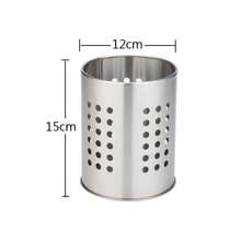 2PCS Stainless Steel Cutlery Stand Kitchen Sink Tidy Utensil Holder Rack Drainer - Silver - View 9