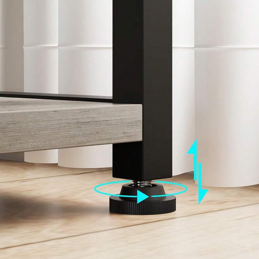 Bakers Rack, Microwave Stand With 2 Wire Drawer, Industrial Coffee Bar