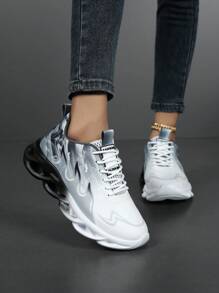 Women's Casual Breathable Gradient Color Mesh Sports Sneakers, Versatile For Spring/Summer, Unisex