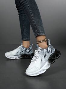 Women's Casual Breathable Gradient Color Mesh Sports Sneakers, Versatile For Spring/Summer, Unisex