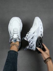 Women's Casual Breathable Gradient Color Mesh Sports Sneakers, Versatile For Spring/Summer, Unisex